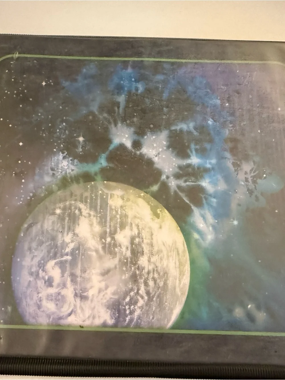 Vintage Trapper Keeper Space Graphic Binder - Blue & Green